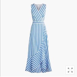 Jcrew Striped Ruffle dress